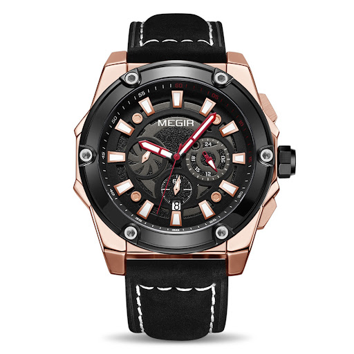 Title 6, Large Dial Multi-function Chronograph Quartz Wa...