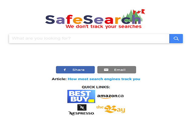 Safesearch is Canada's Private Search Engine