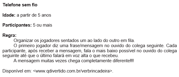 Esse texto serve para  