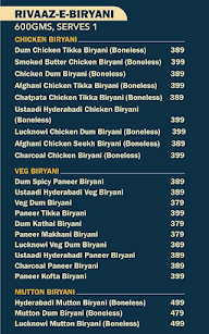 Charcoal Eats - Biryani And Beyond menu 3