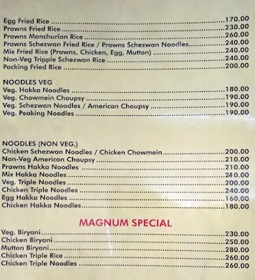 Magnum menu 