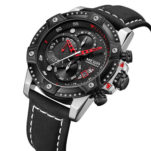 Title 2, Quartz Mens Watch Casual Fashion Leather Watch...