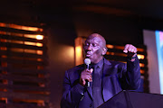 Police minister Bheki Cele delivering the euology at warrant officer Dalmain Morris' funeral