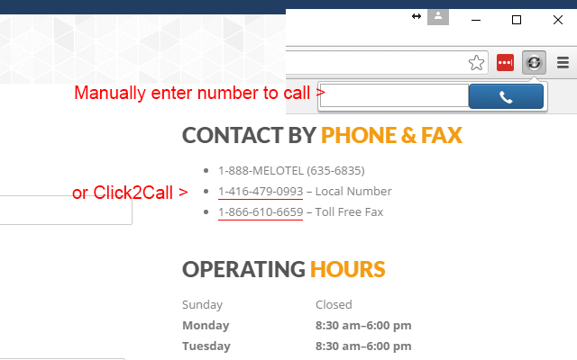 MeloSIP Click2Call Preview image 1