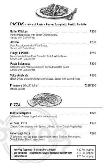 Swing Pub & Grub menu 