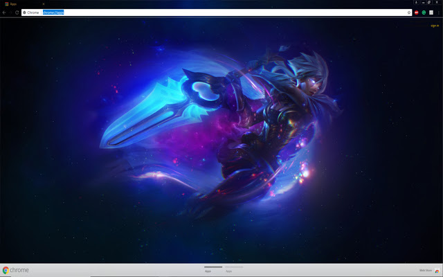 League of Legends Dawnbringer Riven 1920x1080 chrome extension