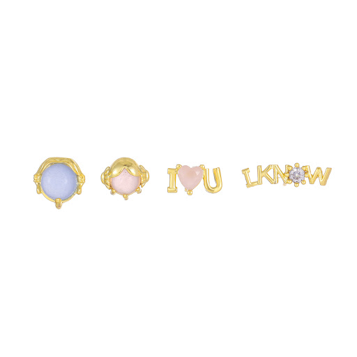 Title 5, Creative and refined cartoon funny stud earring...