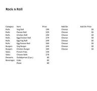 Rock N Roll menu 1