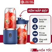 Máy Xay Sinh Tố Juicing Cup 300Ml Cầm Tay 6 Lưỡi 2 Cối Sử Dụng Pin Sạc Cổng Usb Siêu Tiện Lợi_Mx4