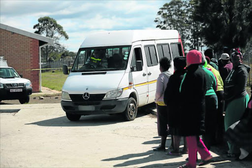 SAD LOSS: The Mercedes-Benz Sprinter involved in the fatal accident at Nkosinathi Primary School yesterday Picture: MARK ANDREWS