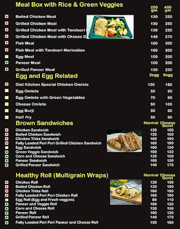 A Diet Kitchen menu 