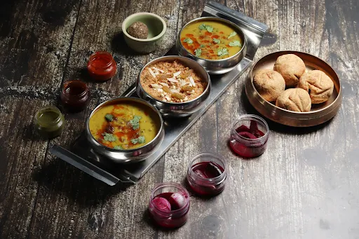 Rajasthani Dal Bati Stuffed Churma