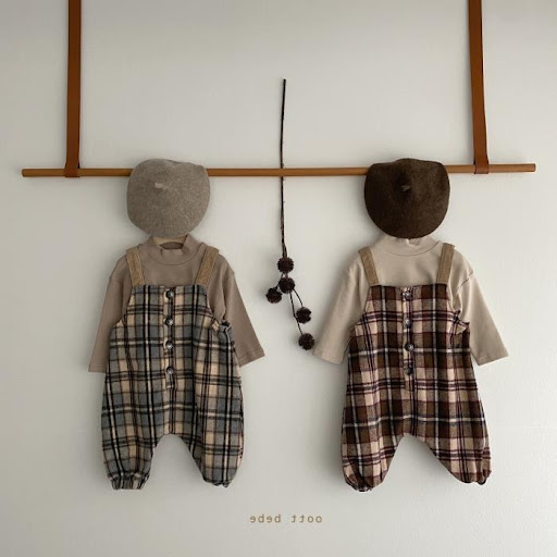 Title 4, Boys and Girls Plaid Wide Crotch Korean Style J...