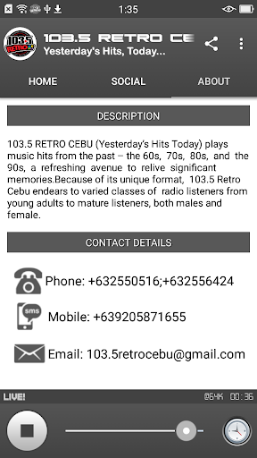Screenshot 103.5 RETRO CEBU