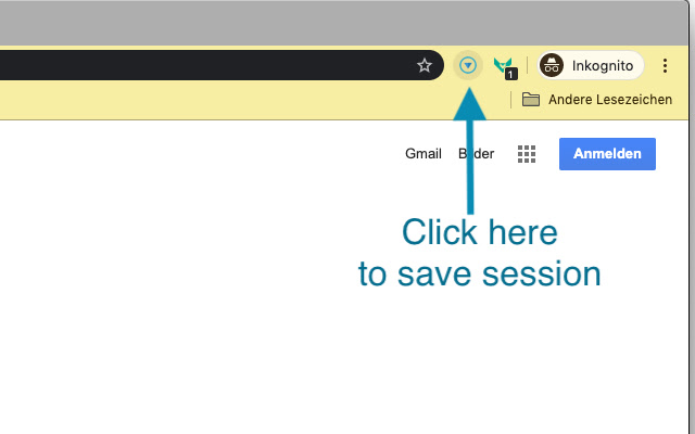 Session Quicksave chrome extension