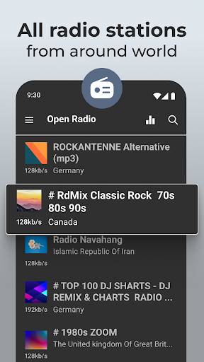 Screenshot Open Radio