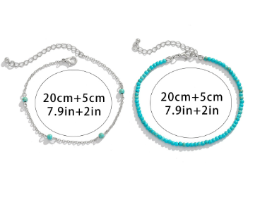 Title 7, Gepersonaliseerde Strand Enkelband met Strass S...