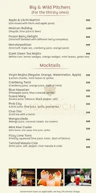 Monarch Restaurant - Holiday Inn Jaipur City Centre menu 1