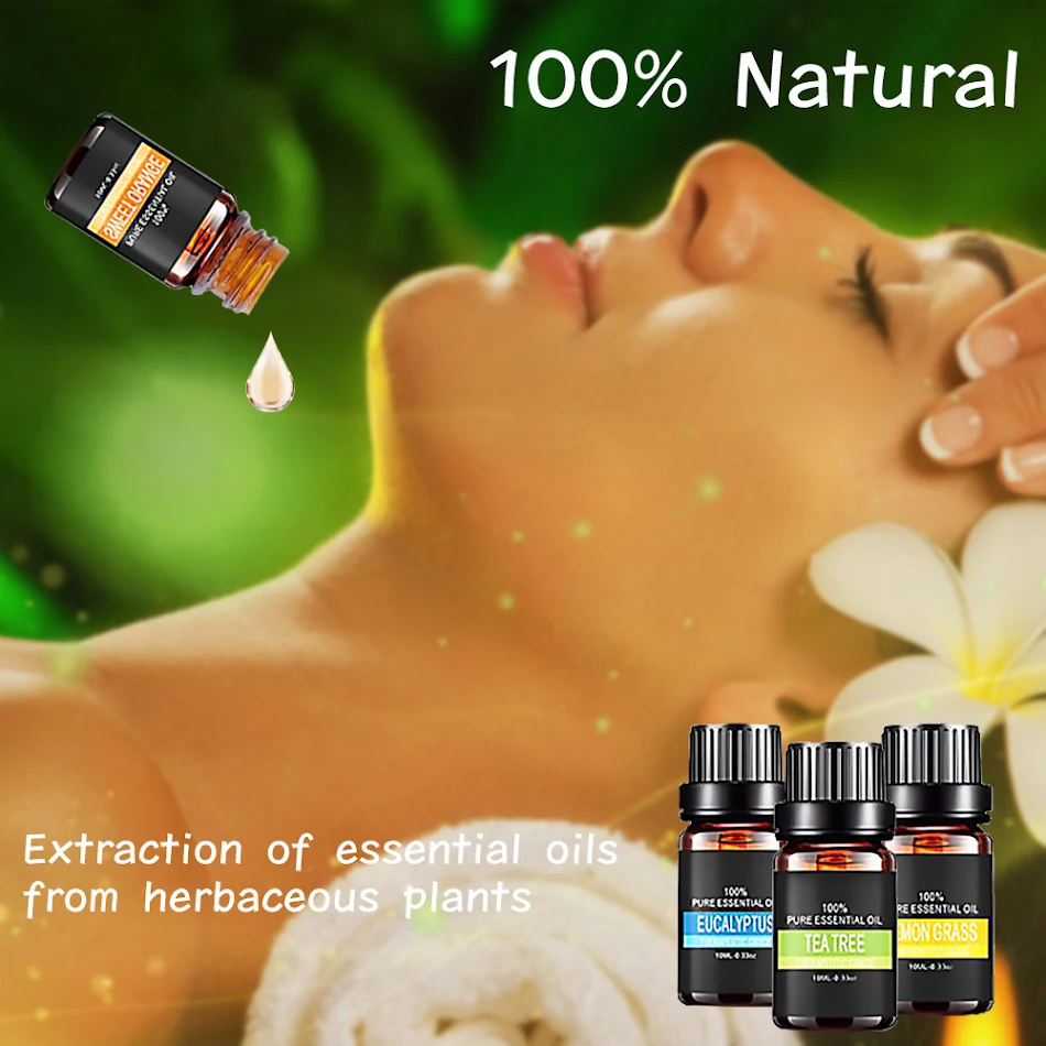 Biologische Essentiële Oliën Set Top Verkoop Natuurlijke Therapiekwaliteit Aromatherapie Olie Cadeauset voor Diffuser Ontspanning.