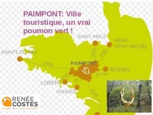 Vente viager 5 pièces 100 m² à Paimpont (35380), 55 024 €