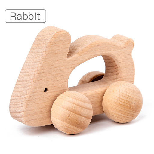 Title 3, Wooden Educational Sliding Toy Car — Develops f...