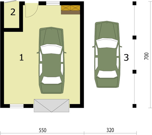 GP10 - Rzut garażu