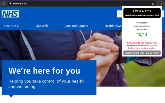 WHAT - Websites for Health Assessment Tool Preview image 1