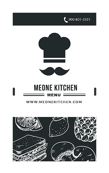 Meone Kitchen menu 