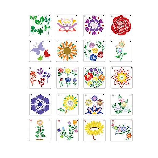 Title 2, 20 Flower and Plant Painting Templates for stun...