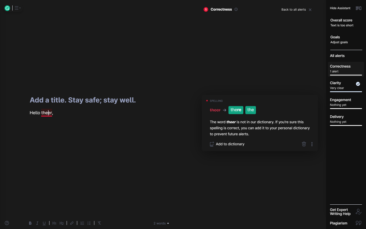 Grammarly Dark Preview image 5