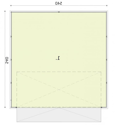 GB9 Garaż Blaszany - Rzut przyziemia