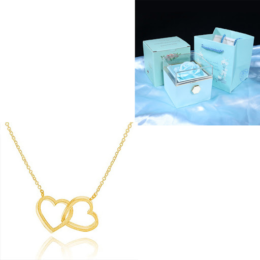 Gold with Lake blue box