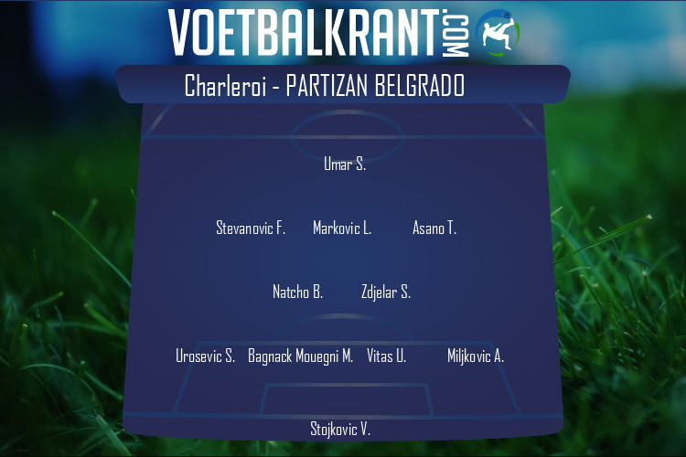 Opstelling Partizan Belgrado | Charleroi - Partizan Belgrado (24/09/2020)