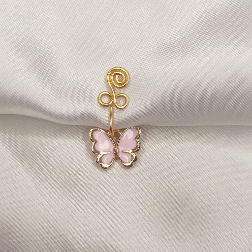 Title 11, Handmade Gold-plated Copper Butterfly Nose Ring...