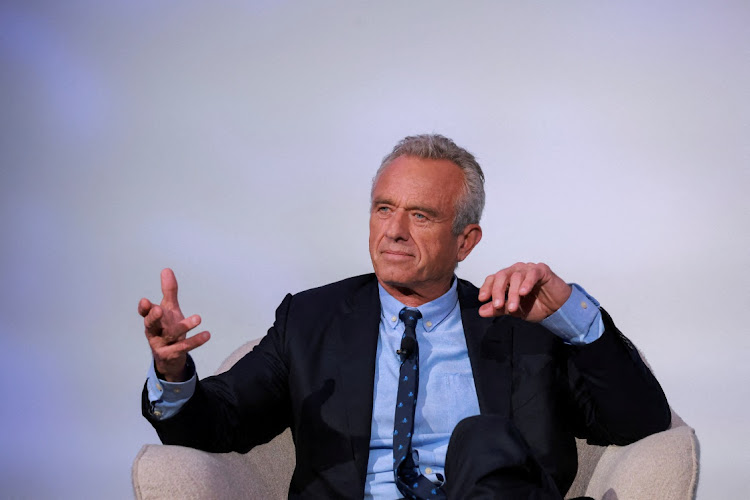 Democratic presidential candidate Robert F. Kennedy Jnr speaks at an event in New York City, New York US on July 25 2023. Picture: AMR ALFIKY/REUTERS