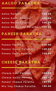 The Paratha Cuisine menu 1