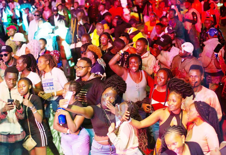 The crowd at the Gordon's Affair event at the Ngong Racecourse on February 17, 2024.
