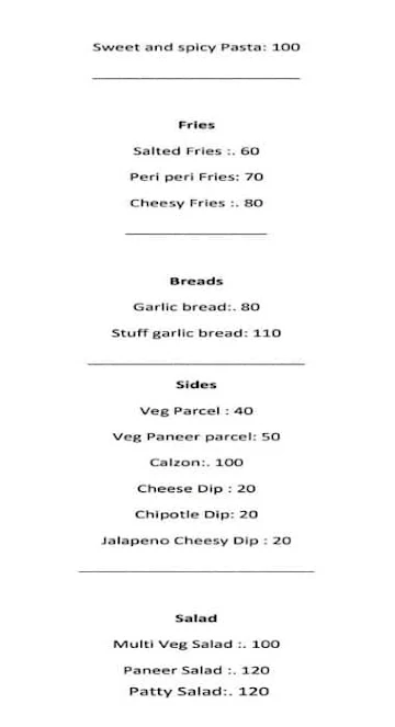 Crunch Bell menu 