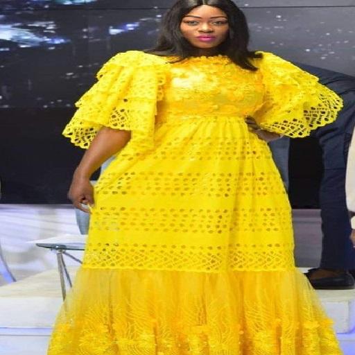 Senegalese Lace Gown Design.