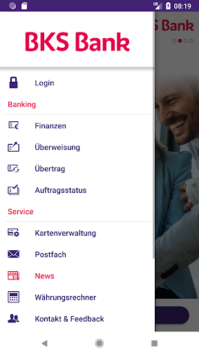 Screenshot BKS Bank Österreich