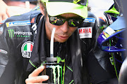 Valentino Rossi of Italy and Yamaha Factory Racing prepares to start on the grid during the MotoGP of Thailand in Bangkok, Thailand, on October 6 2019.