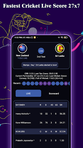 Screenshot Cricket live Score