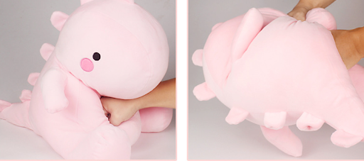 Title 2, Dinosaur Plush Toy Girl Heart Pillow Doll, a cu...