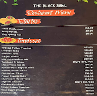 The Black Bowl menu 1