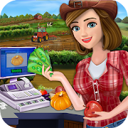 Little Farm Store Cash Register Girl Cashier Games 1.1 Icon