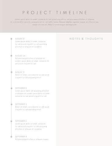 Light Project Timeline - Project Timeline template