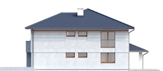 Willa sosnowa z garażem 2-st. A - Elewacja lewa