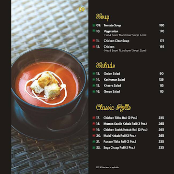 Kebabs And Curries Company menu 