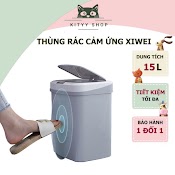 Thùng Rác Cảm Ứng Xiwei Dung Tích 15L Cảm Ứng Tự Động Đóng Sạc Pin Cổng Dc Thông Dụng