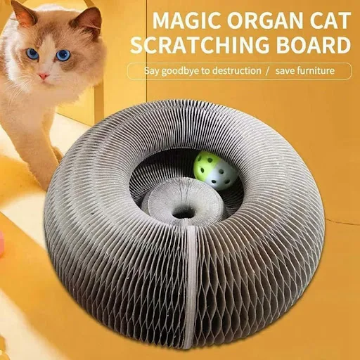 Magic Organ Cat Scratching Board Cat Toy with Bell Cat Grinding Claw Cat Climbing Frame Magic Organ Pet Cat Play Scratch